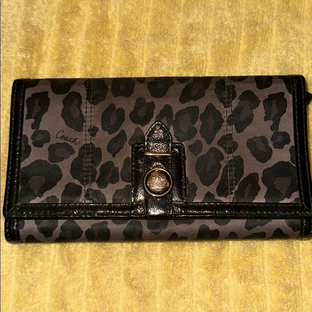 Leopard coach wallet